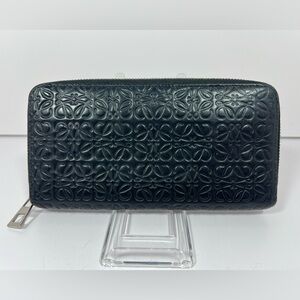 1165: Loewe Anagram Embossed Zip Wallet Leather Spain